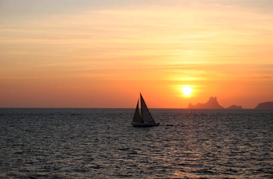 Mediterranean Sunset in Ibiza, Spain