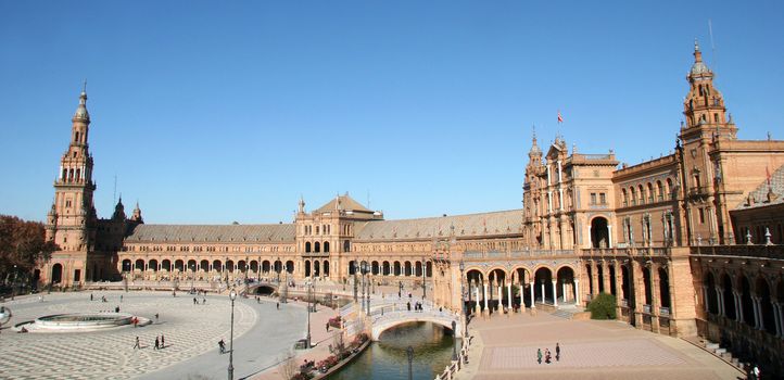 Medieval Moorish Square in Seville, Spain