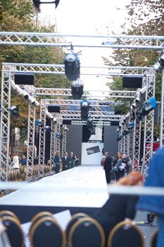 PRAGUE-SEPTEMBER 24: A Podium of  the Prague Fashion Weekend on September 24, 2011 in Prague, Czech Republic.