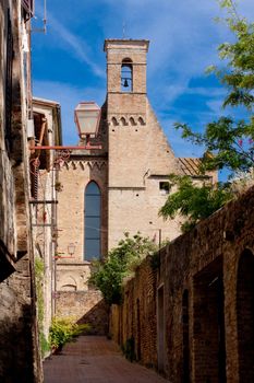 A small backstreet in an italian town in a sunny morning
