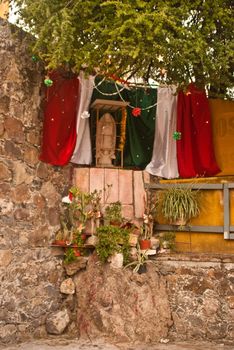 Mexican flag grotto San Miguel de Allende