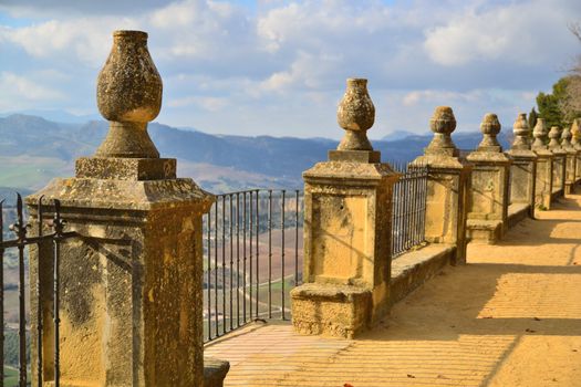 historic bridge in Ronda connecting the city between two mountains