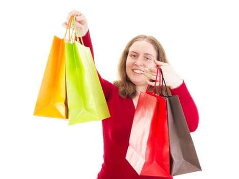 Beautiful woman on shopping tour