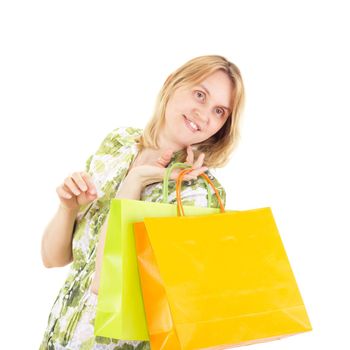 Beautiful woman on shopping tour