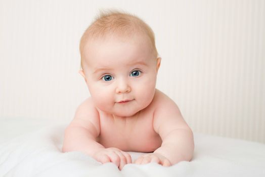 bright portrait of adorable baby