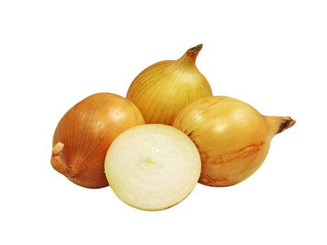 Onion isolated on a white background.