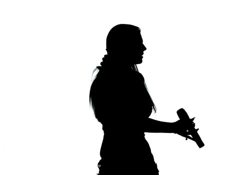 Girl Singing - Silhouette