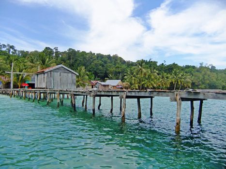 Jetty at Koh Rong island, Cambodia, Southeast Asia