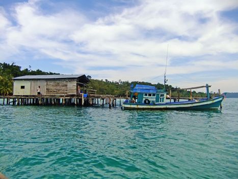 Jetty at Koh Rong island, Cambodia, Southeast Asia