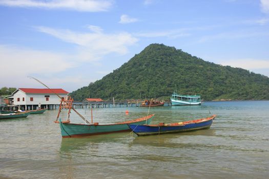 Koh Kon island seeing from Koh Rong Samlon island, Gulf of Thailand, Cambodia, Southeast Asia