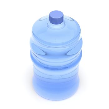 Mineral water bottle on white background