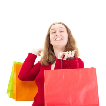 Beautiful woman on shopping tour