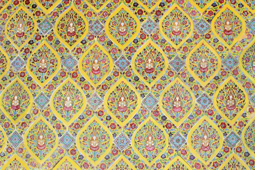 Thai art wall pattern for background