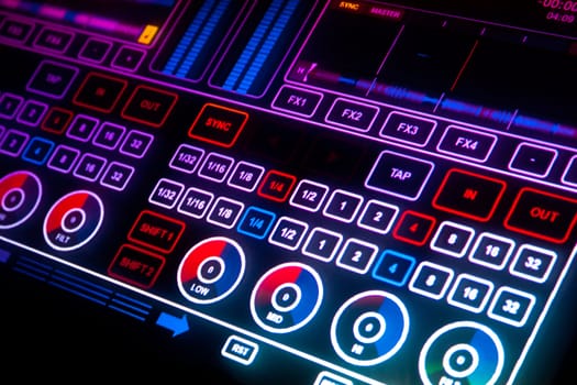 CHICLANA, SPAIN - JAN 27: This is the tactile mixer of the party of the hot mix energy danceflor of the Los 40 Principales  on Jan 27, 2012 in Chiclana, Spain