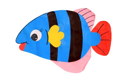 cartoon fish made ​​of paper.