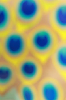 Blurry background of blue yellow greenish pattern