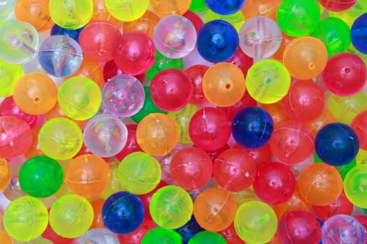 Coloured balls on white background