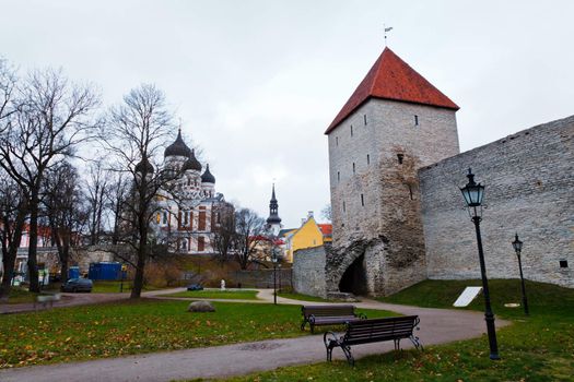 City Wall and Towers of Old Tallinn, Estonia