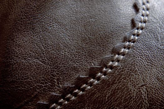 seam of leather 