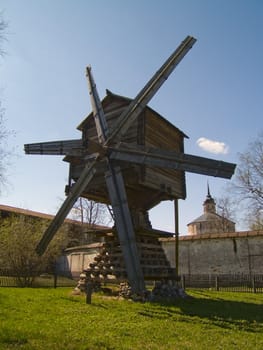 Ancient rural windmill from Russia
