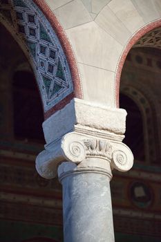 Chiusi - The Romanesque Cathedral  of San Secondiano, built around 560 AD over a pre-existing basilica, and renovated in the 13th C. It has a nave and two aisles supported by antique columns.