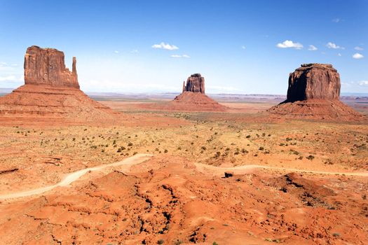 The unique landscape of Monument Valley, Utah, USA. 