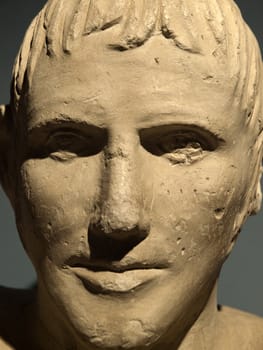 Ancient etruscan art. Alabaster sacrophagus from colle del Vescovo / 3rd century B.C./