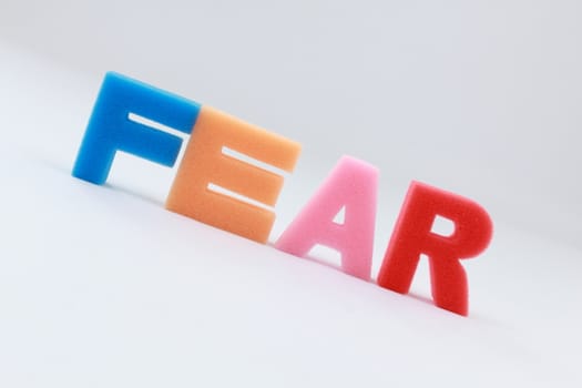 The word fear spelled out