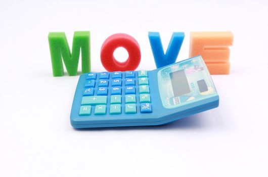 Move word spelled out with calculator as foreground