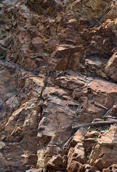 Close-up of the rocky mountain as natural background