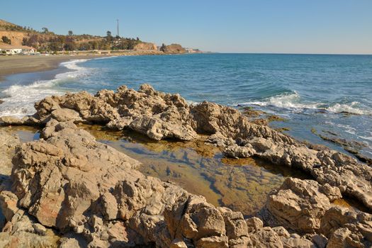 rocky beaches on the east side of Malaga