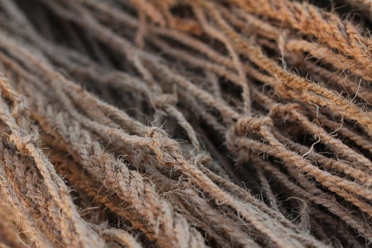 Ropes and nets drying in the sun.