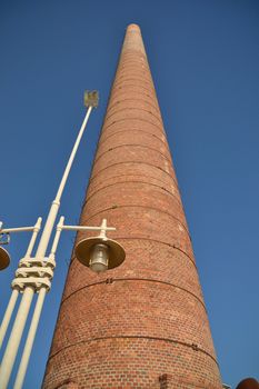 Broken chimneys on the west beach of Malaga