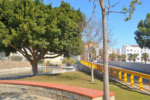 park on the west side of Malaga located next to the beach