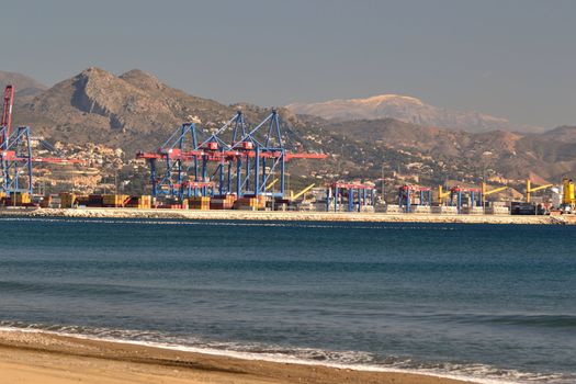 beach located on the west side of the harbor