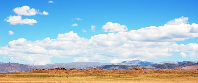 Beautiful mountain range in Mongolia. panorama