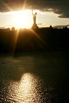 monumental statue of the "Motherland" in Kiev, Ukraine 