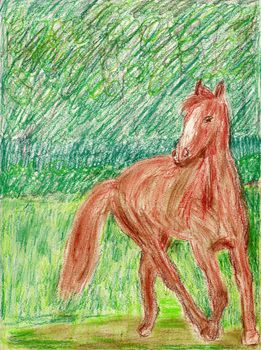 Kids drawings - a illustration of crayons