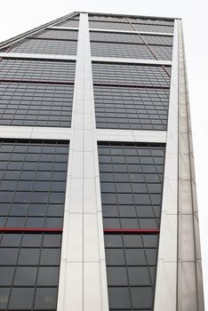 Skycrapers in the center of  Madrid city in Spain.