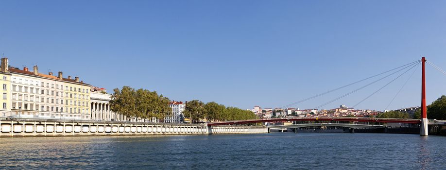 Panoramic View of Vieux Lyon with Saone River