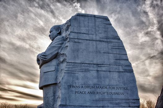 Washington, DC - February 13: Monument to Dr Martin Luther King on February 13, 2012. Government agreed  on Feb 12 to change the Drum Major words on the statue