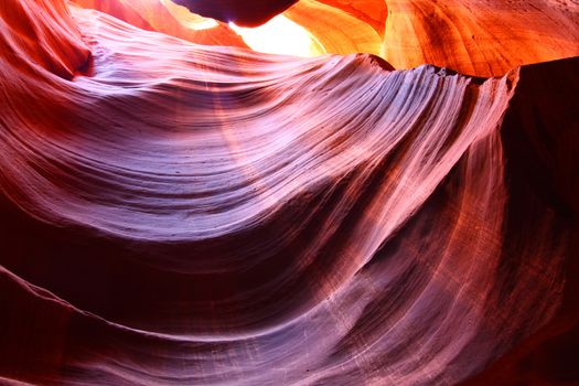 Striking colors of Antelope Canyon in northern Arizona - USA.