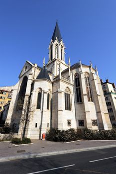 Famous Saint-Georges church in Lyon city, France 