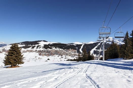 famous mountain station in alps in France