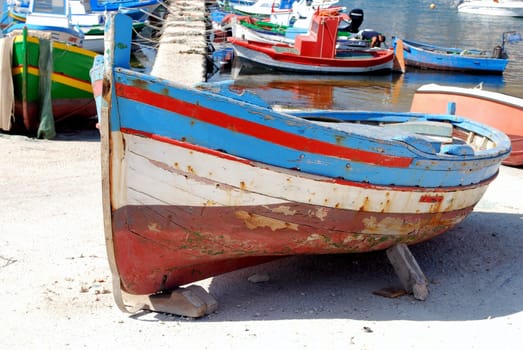 An old sicilian fishing boat.