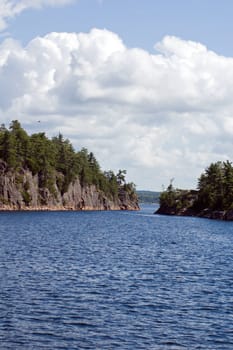 Shallow strait in Horon lake