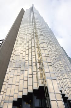 glass wall of a high-rise building in downtown Toronto