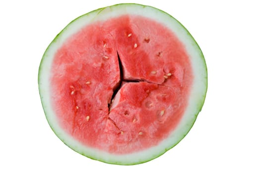 fresh and juicy watermelon Cutted on the white background