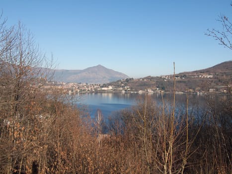 Lago Grande (The Great Lake) in Susa valley, Avigliana, Turin, Italy