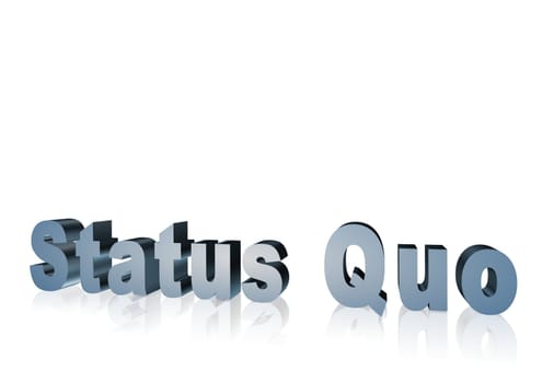 3d text that says status quo